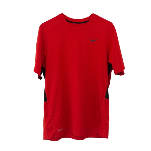 Nike Men's Large Dri-Fit T-Shirt - Red / Black - Picture 1 of 5